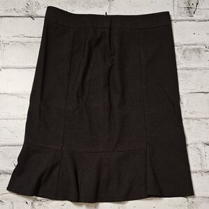 Jacob Brown Ruffle Hem Pencil Skirt Business Casual Career Size 6